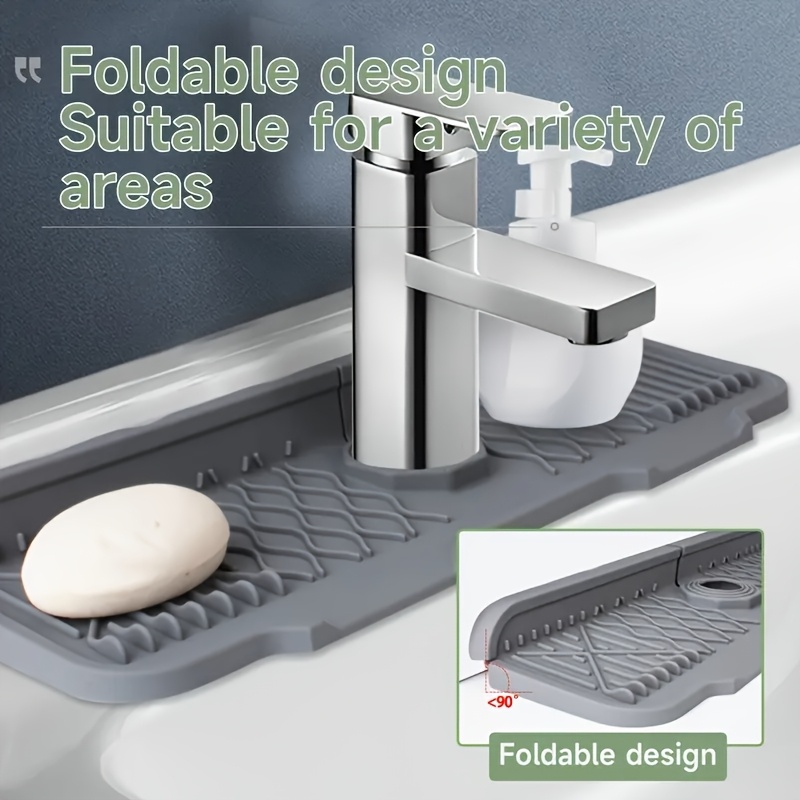 Nonslip Silicone Self Draining Board,Large Kitchen Drain Board