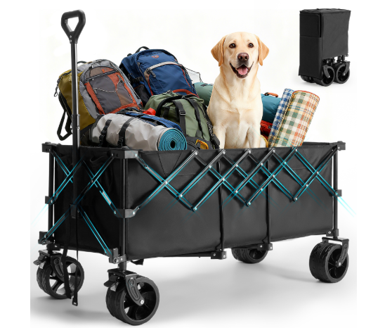 Foldable Trolley 440 Pound Foldable Extra Long Heavy Duty