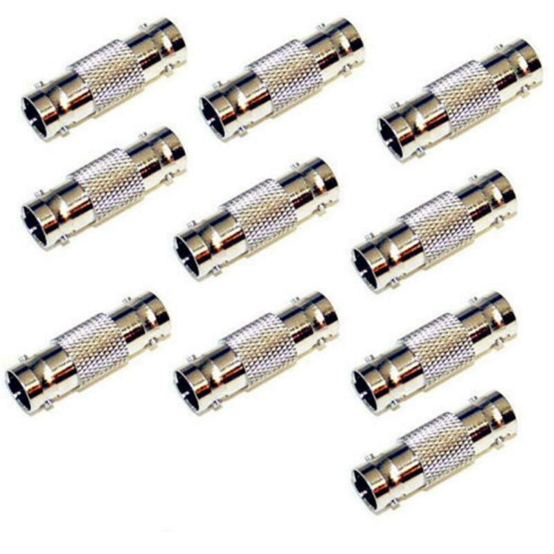 10 Pack Bnc Female Coaxial Cable Coupler Adapter Connector For