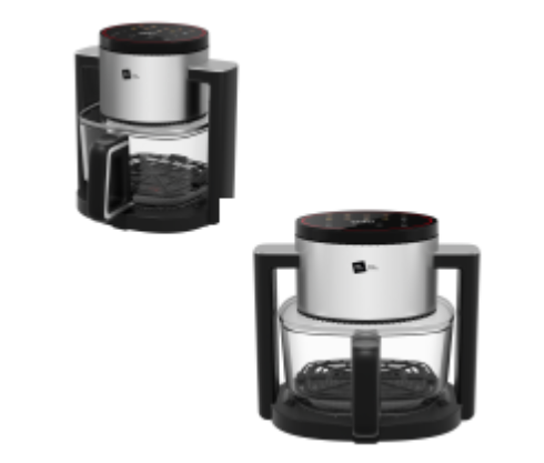 4.5 Quart Air Fryer 360 Glass Pot, Touch Screen Control