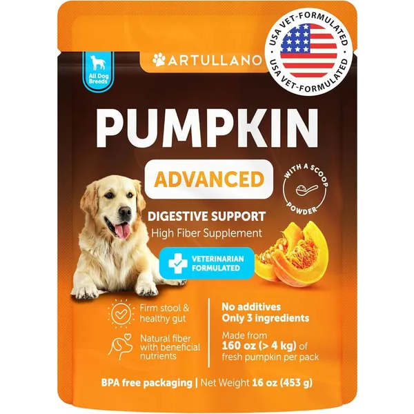 Pumpkin Powder For Dogs Digestive Support 16 Oz Fiber