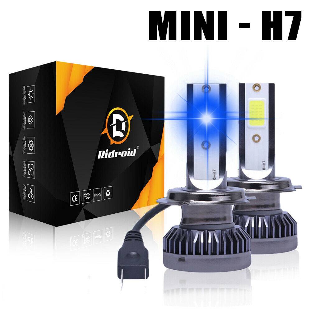2x H7 Led Headlight Bulb Kit High Low Beam 8000k Super Blue