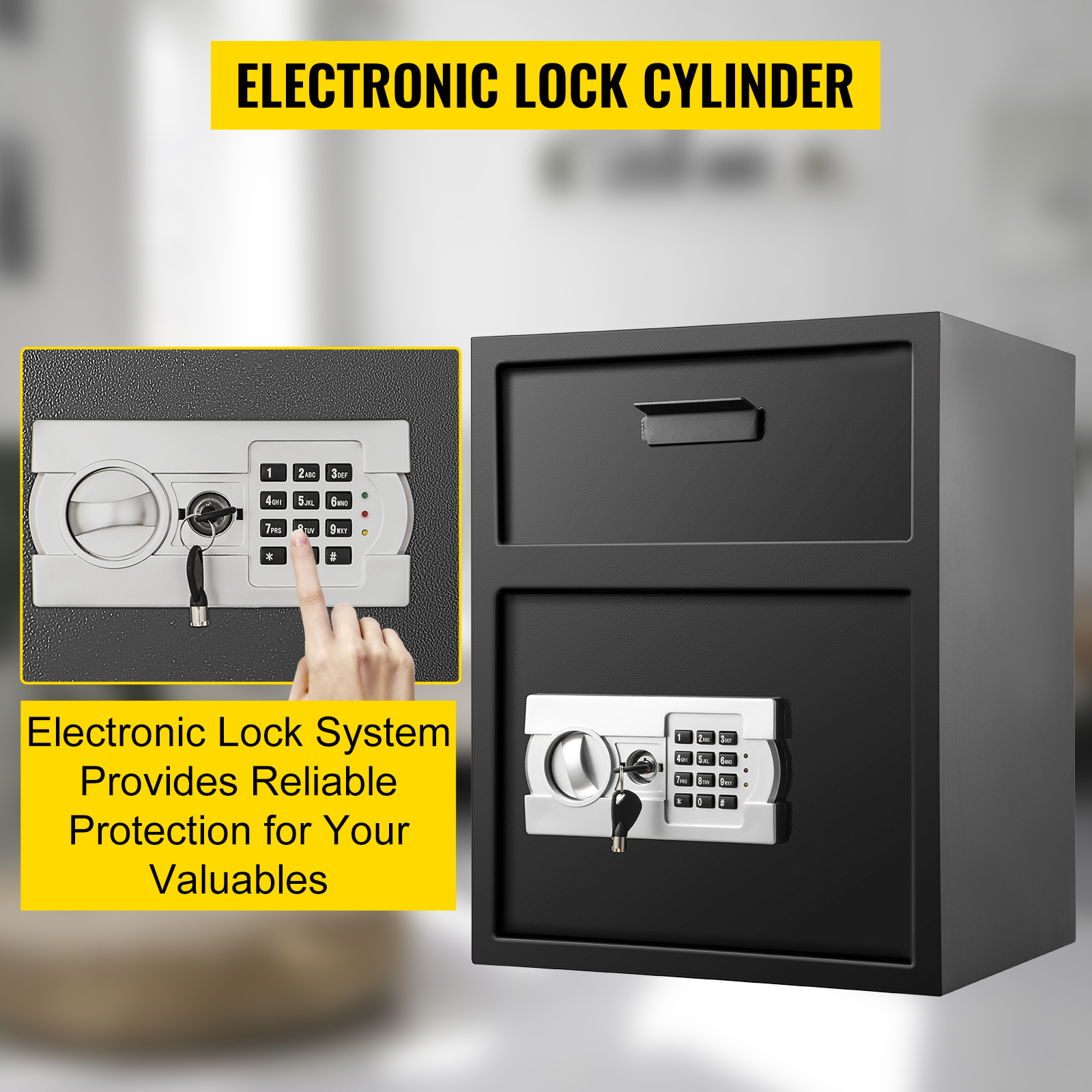 Digital Depository Safe 1.7 Cubic Feet Made Of Carbon Steel