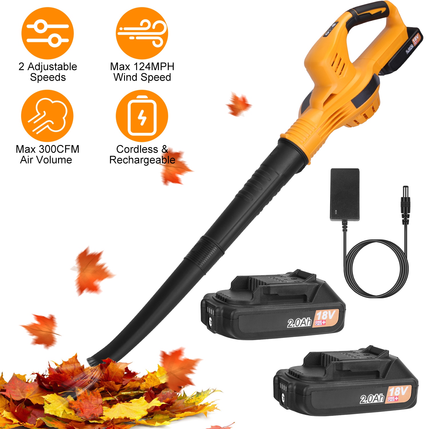 Cordless Leaf Blower Handheld Electric Battery Powered Air