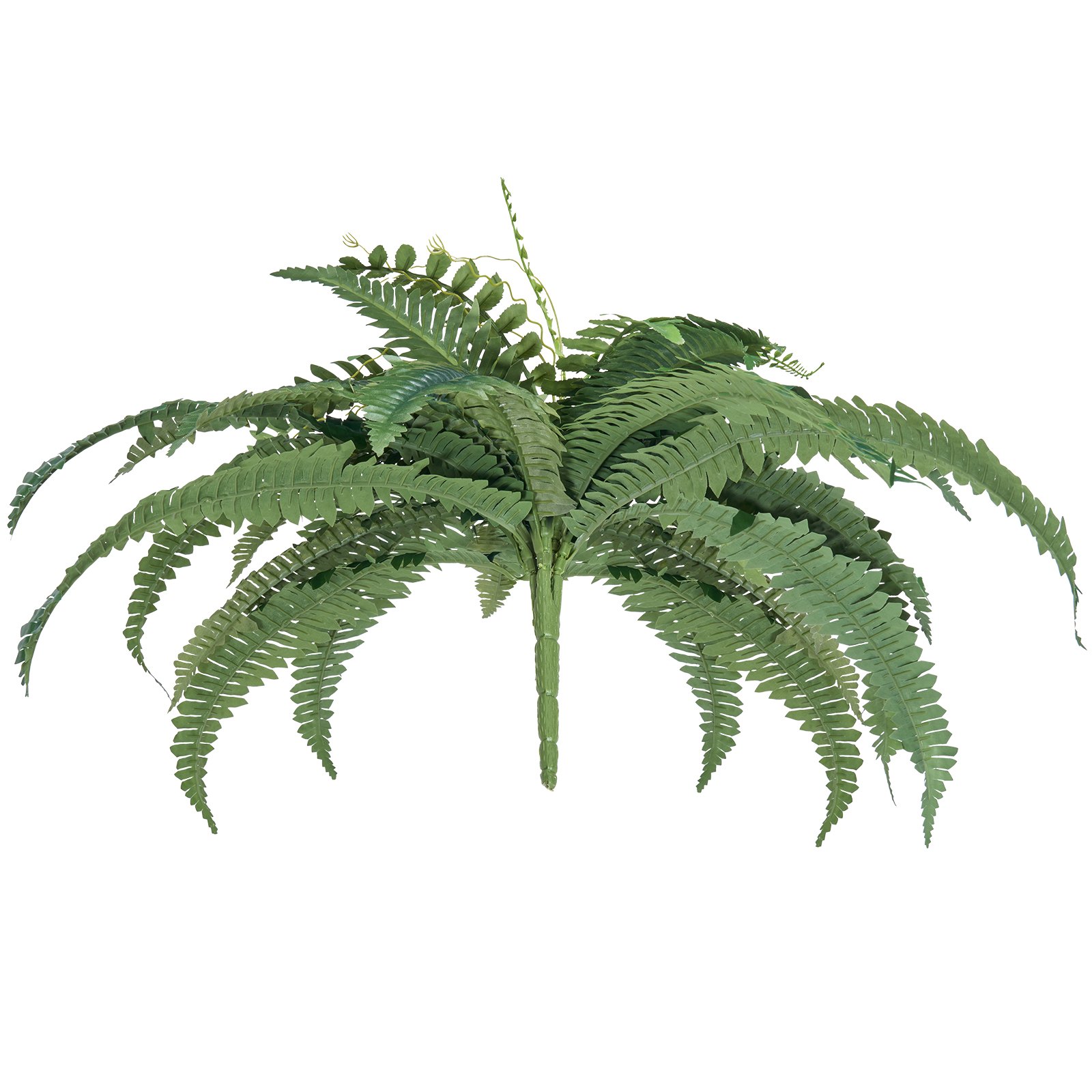 2 Pcs Artificial Boston Ferns Plastic Fern 35 Branches Indoor