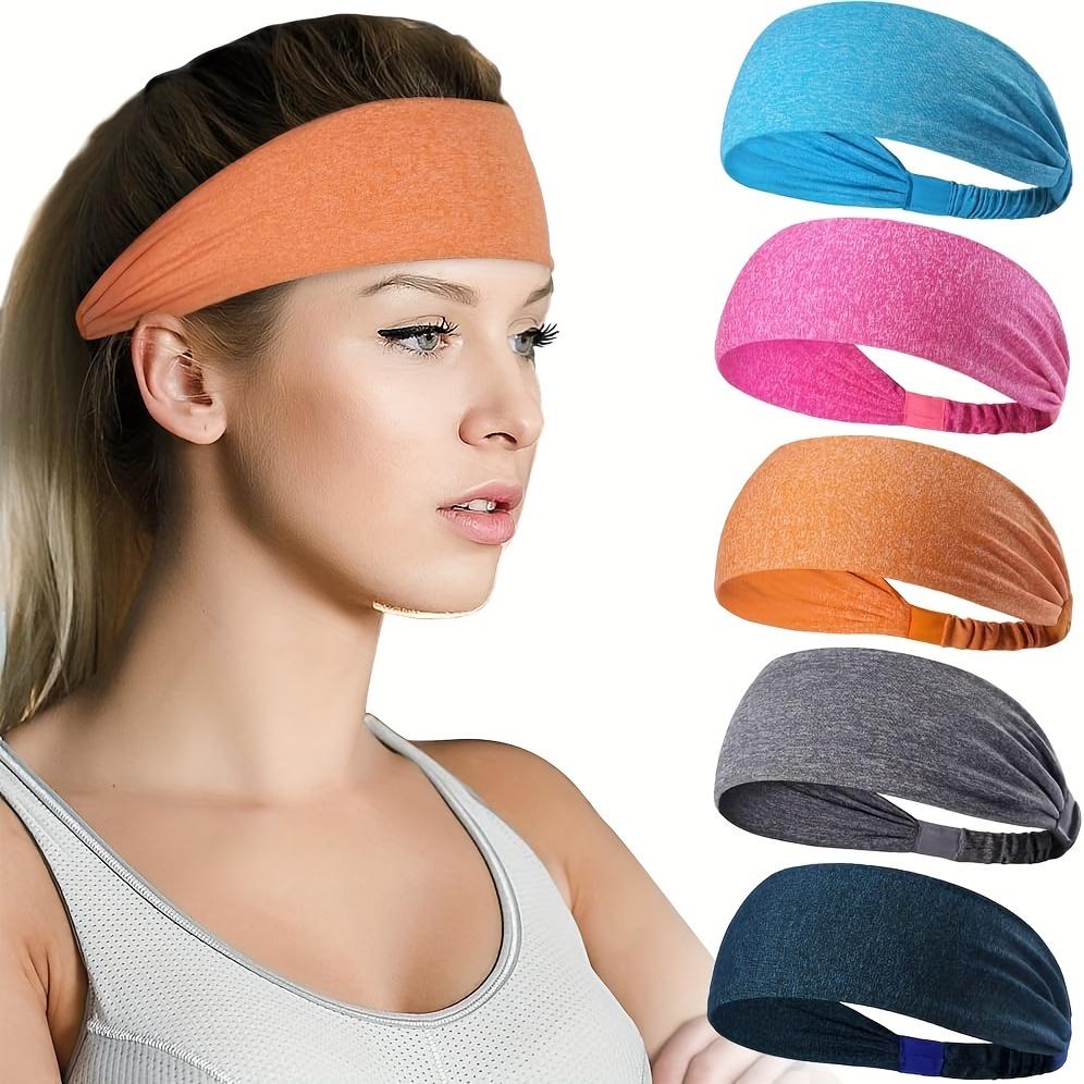5 Piece Women'S Anti Slip Sports Sweat Absorbing Headbands