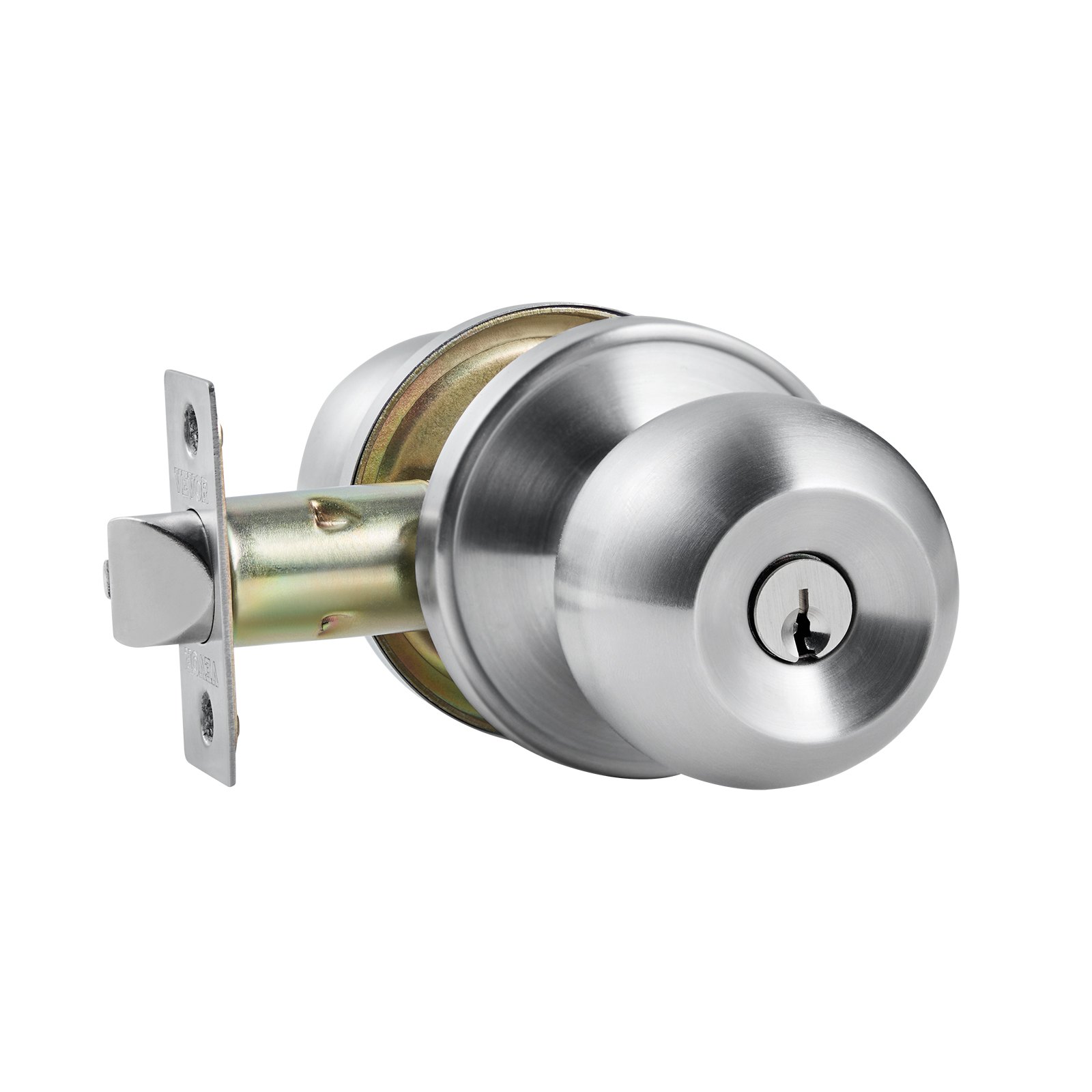 Round Privacy Door Knob For Bedroom Bathroom Satin Nickel Knob
