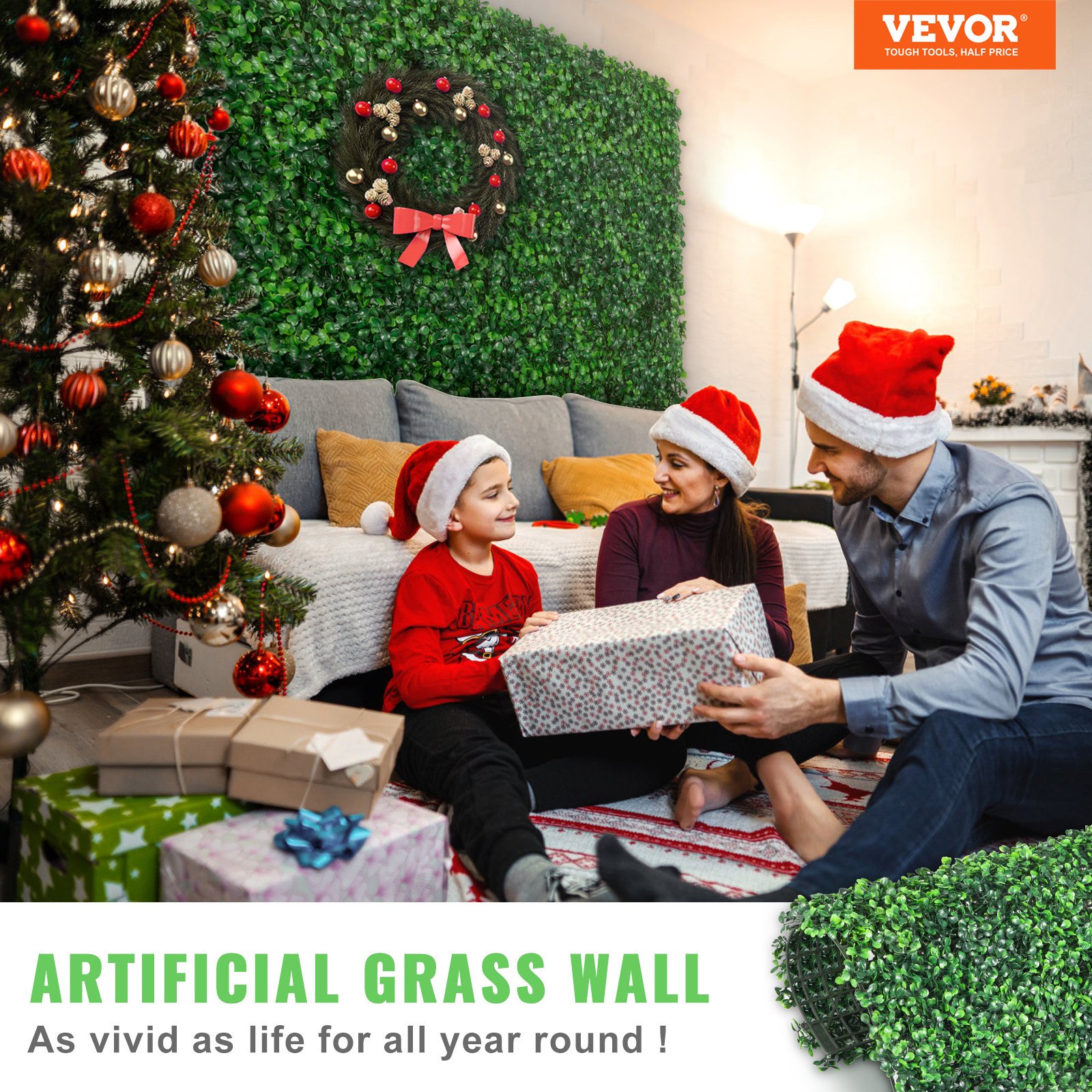 Artificial Boxwood Panel Uv 24pcs Boxwood Hedge Wall Panels
