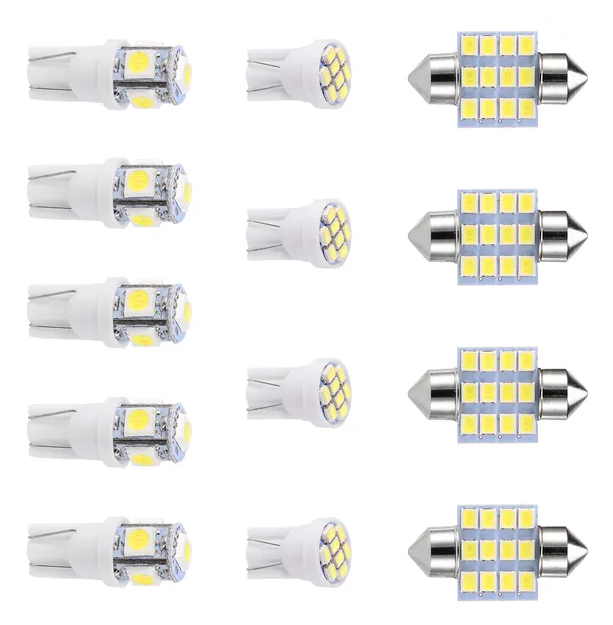 13pcs T10 31mm Festoon Led Light Bulb Interior Dome Map Led