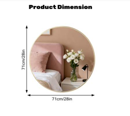 Black Round Wall Mirror , Bathroom Mirrors For Over Sink,