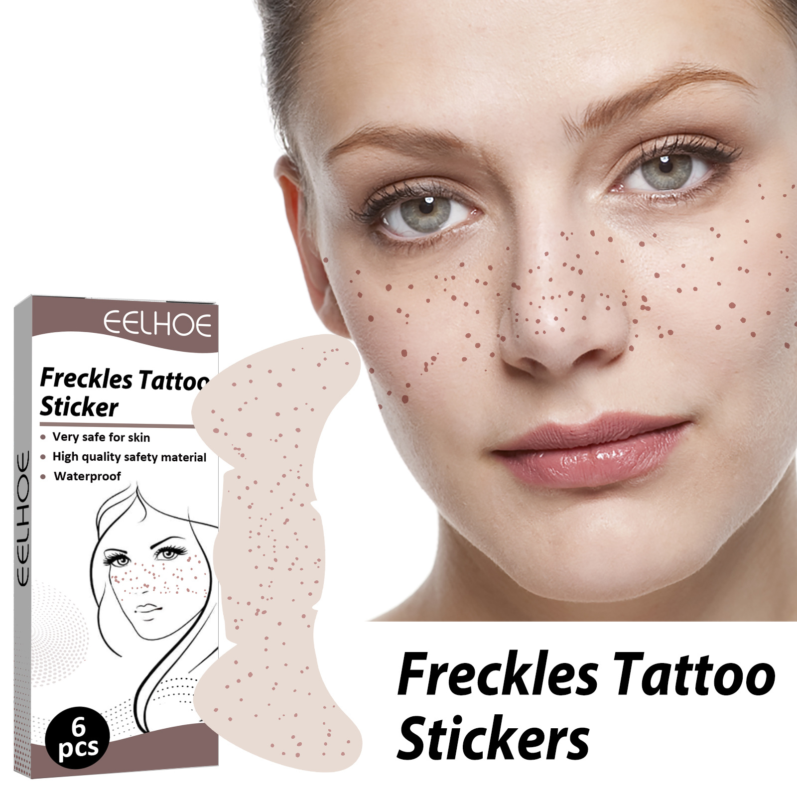 Eelhoe Freckles Tattoo Stickers Sweatproof Lasting Makeup Party