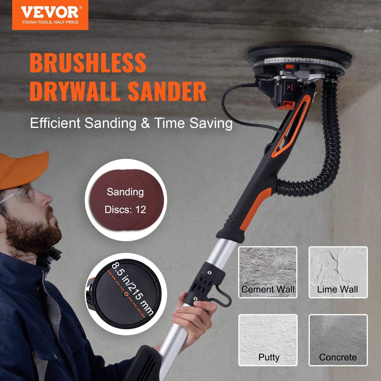 Drywall Sander 800w Brushless Motor Variable Speed