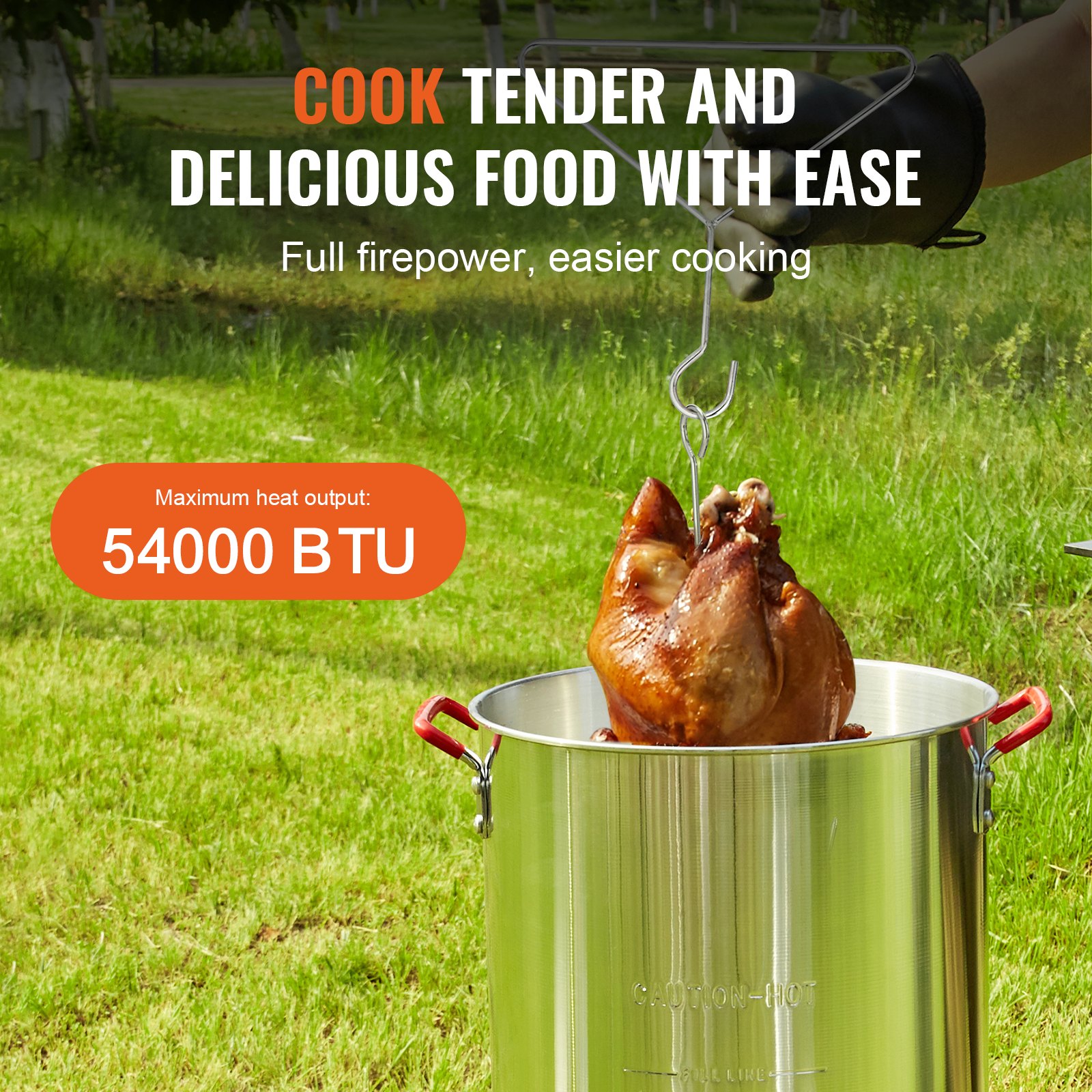 Turkey Deep Fryer, 30 Qt Turkey & 10 Qt Fish Steamer Cooker