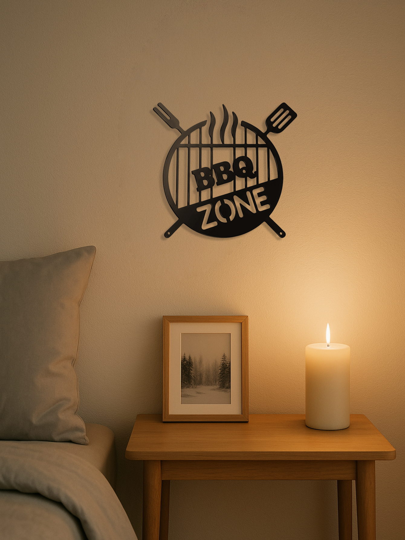 Metal Wall Sign,Vintage 3d Round Iron Word Art For