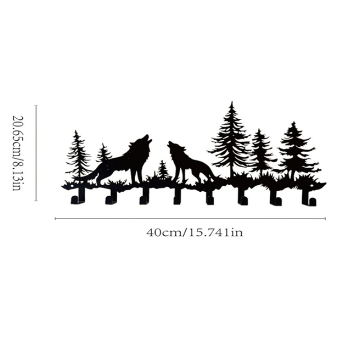Wolf Key Holder Wall Mount
