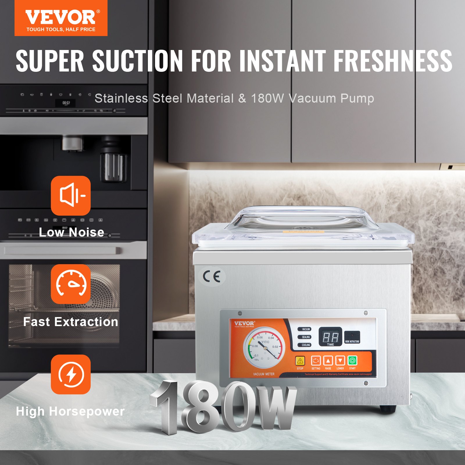 Chamber Vacuum Sealer, Dz 260a Excellent Sealing Effect With